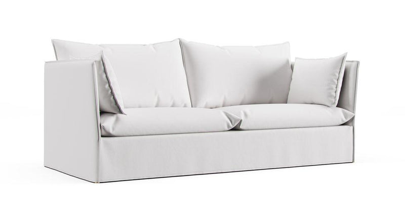 IKEA Backsalen two seater sofa in a white Cotton Canvas cover