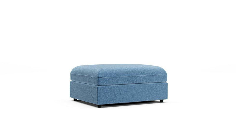IKEA Vallentuna seat module in a pacific blue Clawproof Velvet cover on a white background