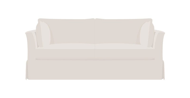 Illustration of Rowe Sylvie eighty-eight inches bench cushion sofa