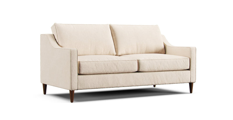 West Elm Paidge seventy-two inches sofa featuring Pure Linen natural color slipcover