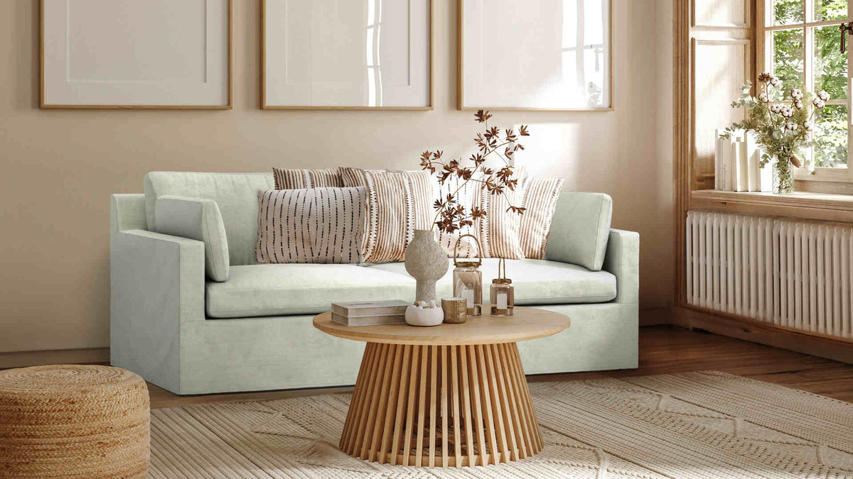 Rowe Sylvie 88" Two Cushion Sofa Slipcover Comfort Works