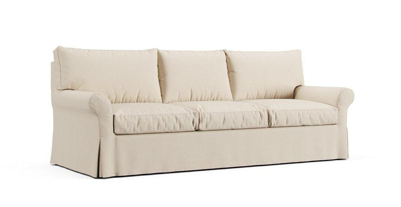 A Crate & Barrel Potomac Sofa in a Performance Knit Natural cover