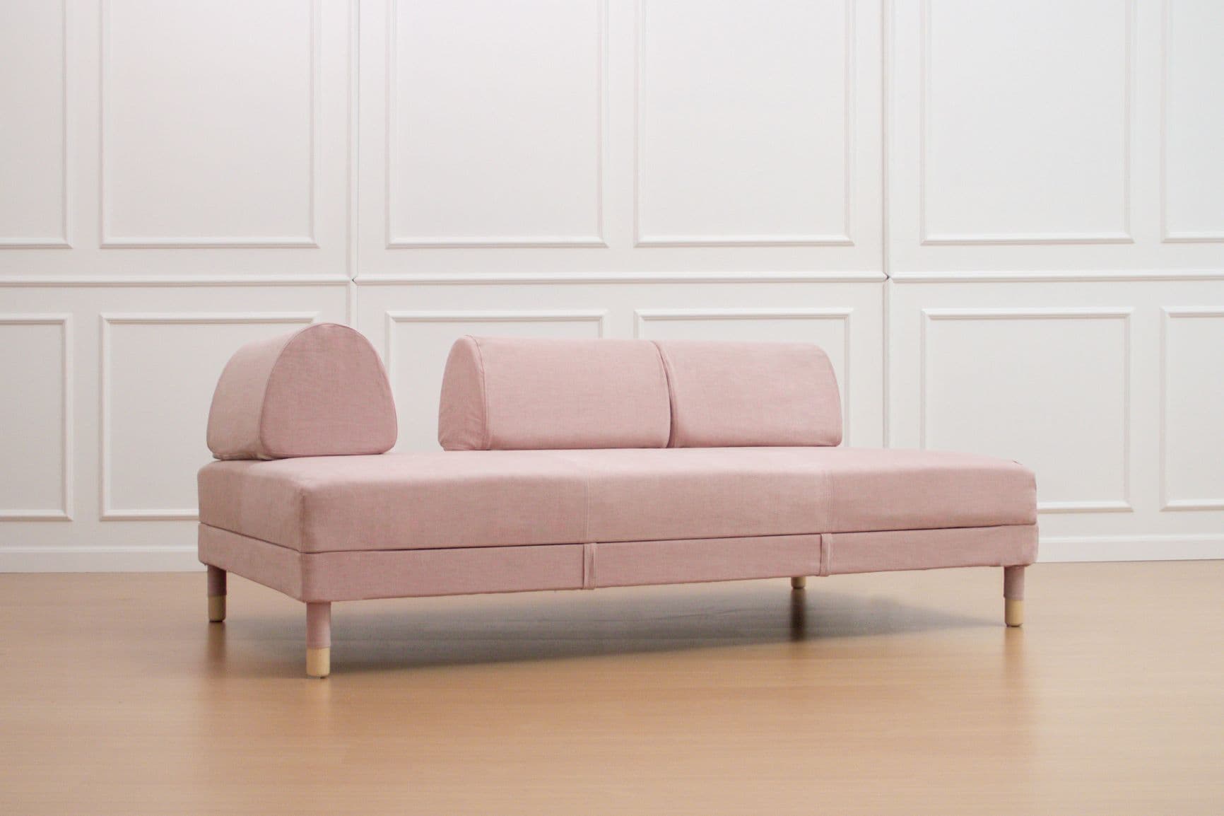 IKEA Flottebo sofa bed in a light pink rose Brushed Cotton cover