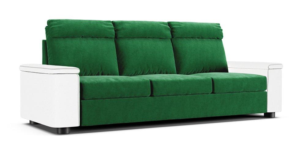 IKEA Lidhult three seater section in an emerald Classic Velvet cover on an outline of a Lidhult sofa