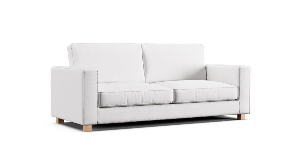 MUJI 2002 two point five seater sofa featuring machine washable white Cotton Canvas slipcover