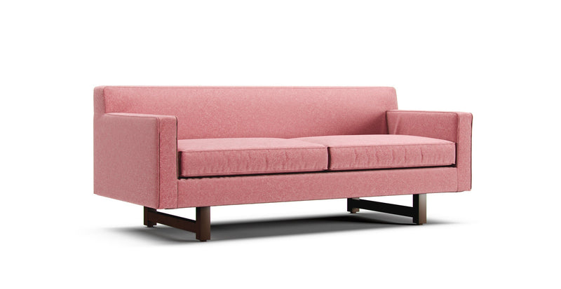 Room and Board Andre seventy-six inches sofa featuring Claw-proof Velvet Rose slipcover