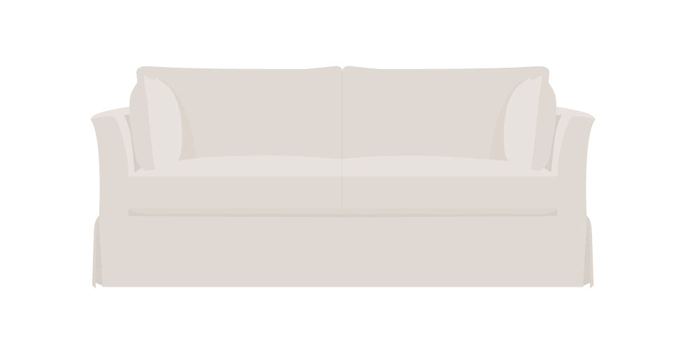 Illustration of Rowe Sylvie eighty-eight inches bench cushion sofa