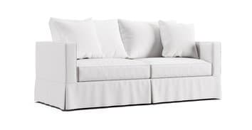 Crate and Barrel Willow sofa featuring white Cotton Canvas slipcover