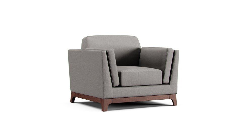 Ceni 39" Armchair Cover - Care+ Canvas Ash