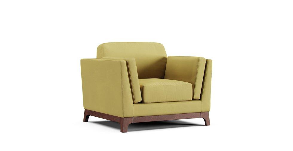Ceni 39" Armchair Cover - Care+ Tweed Amber