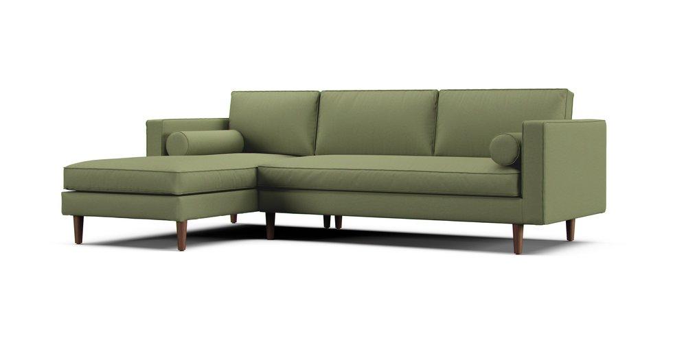 Sven Sectional Sofa Cover - Care+ Canvas Sage