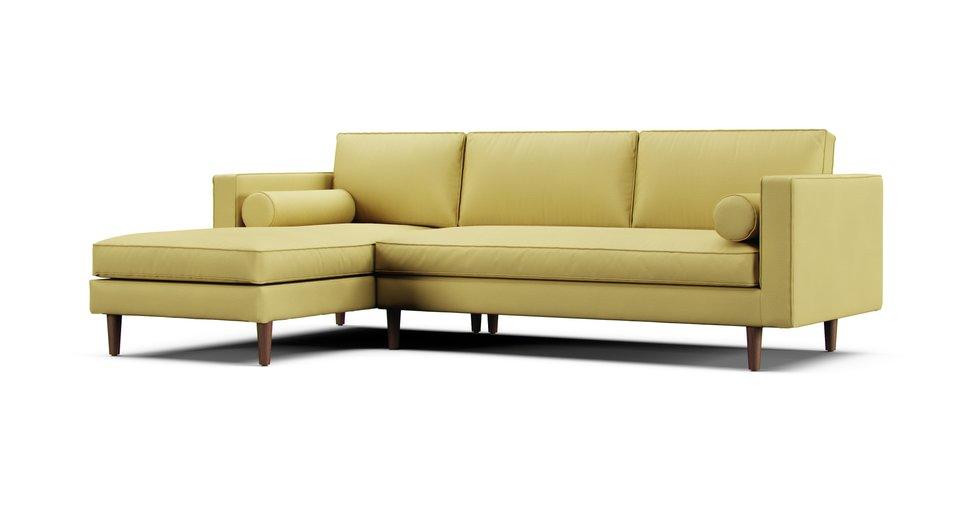 Sven Sectional Sofa Cover - Care+ Tweed Amber