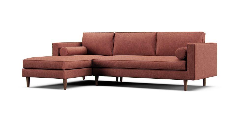 Sven Sectional Sofa Cover - Care+ Tweed Sunset