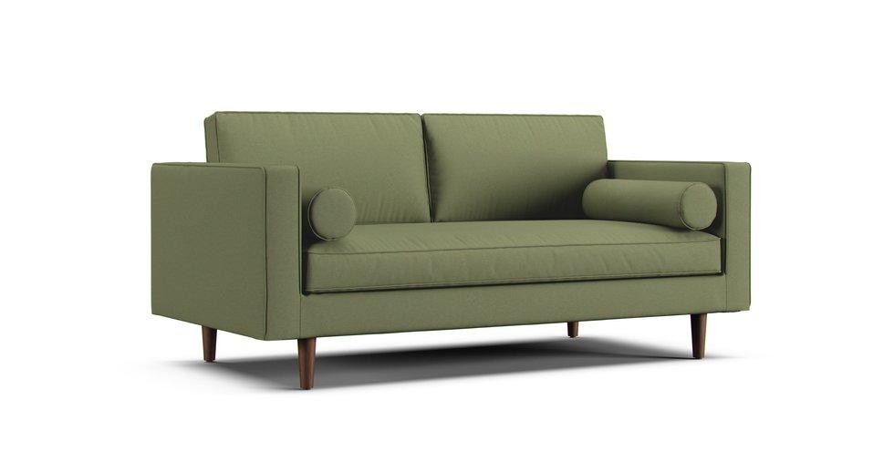 Sven 72" 2.5 Seater Loveseat Slipcover - Care+ Canvas Sage