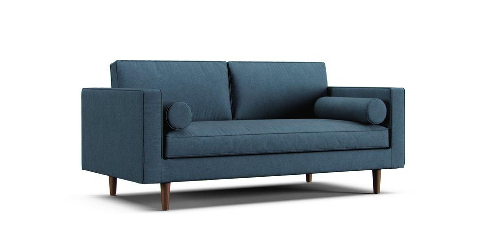 Sven 72" 2.5 Seater Loveseat Slipcover - Care+ Tweed Teal