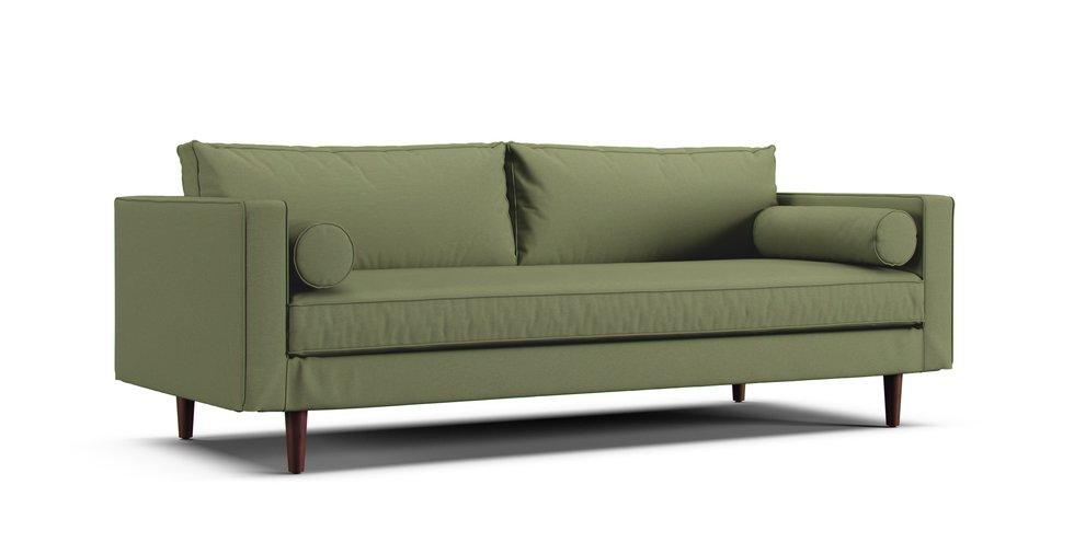 Sven 88" Sofa Slipcover - Care+ Canvas Sage