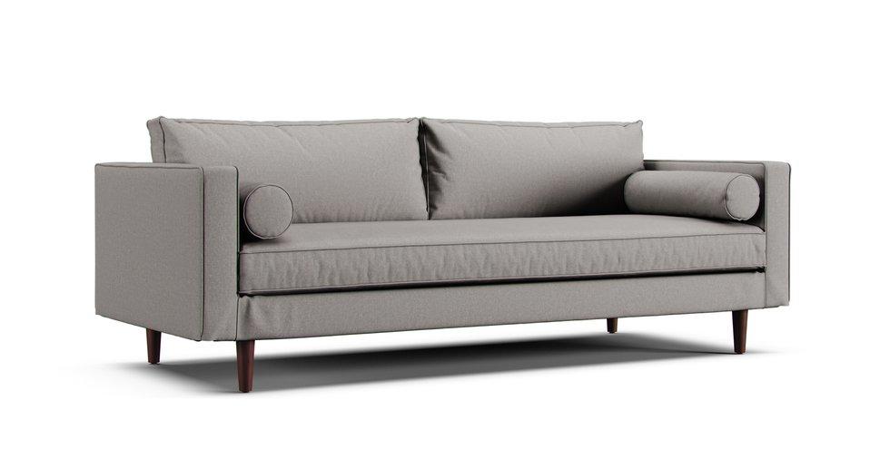 Sven 88" Sofa Slipcover - Care+ Canvas Ash