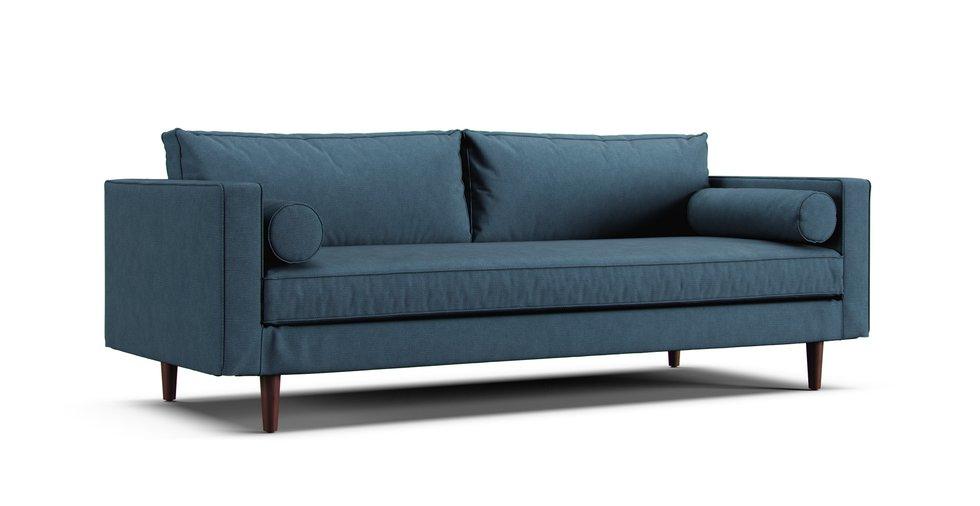 Sven 88" Sofa Slipcover - Care+ Tweed Teal