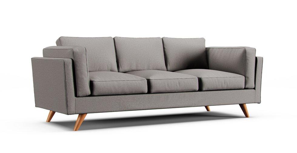 Timber 90" Sofa Slipcover - Care+ Canvas Ash