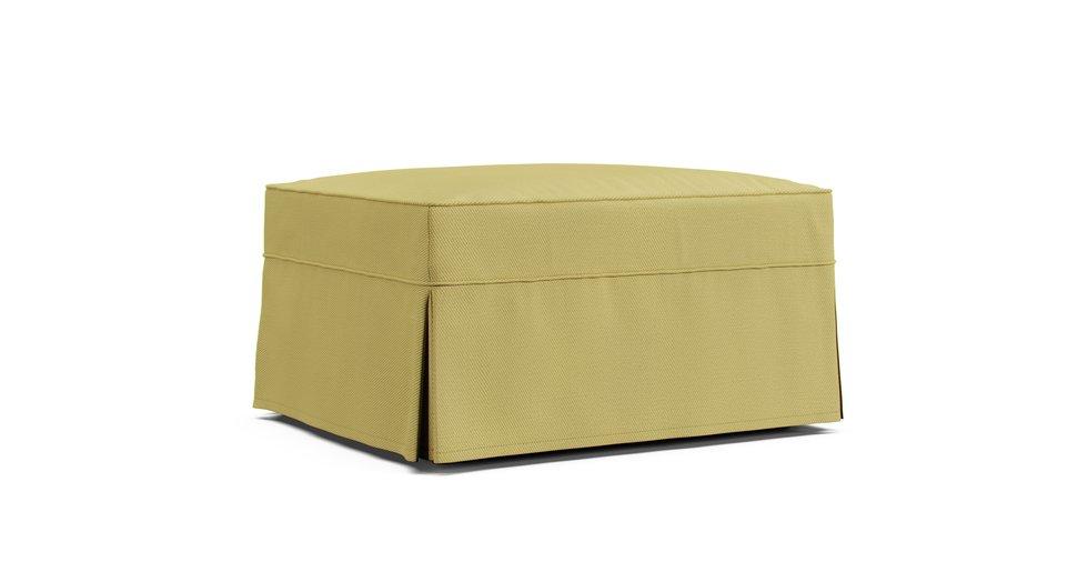 Baldwin Slipcovered 32x26x17 Ottoman Slipcover - Care+ Tweed Amber