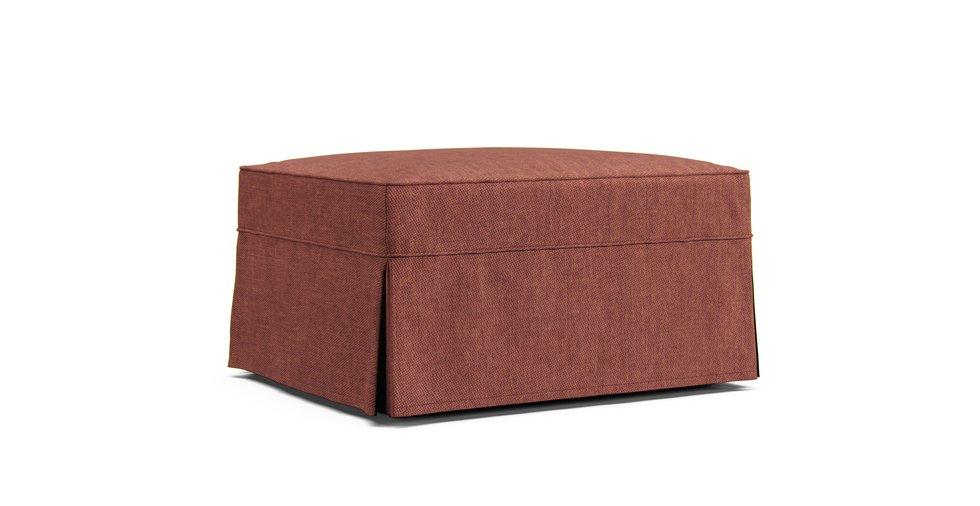 Baldwin Slipcovered 32x26x17 Ottoman Slipcover - Care+ Tweed Sunset