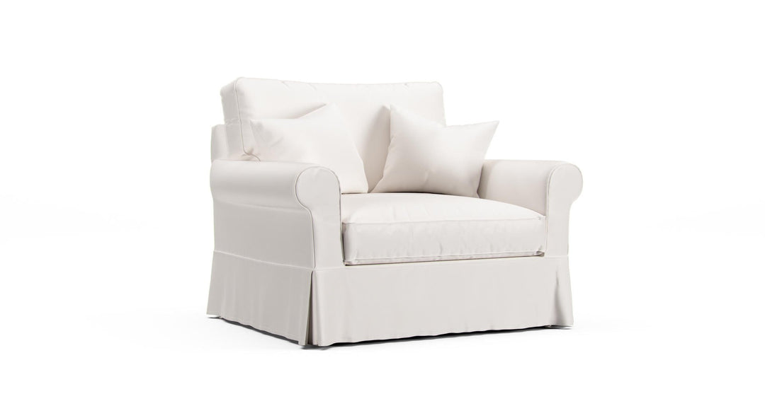 Baldwin Slipcovered Chair Slipcover - Care+ Canvas Sage