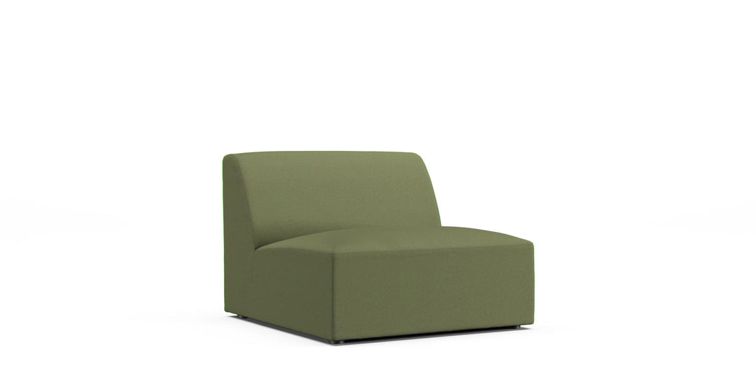 Cooper Armless Chair Slipcover - Care+ Canvas Sage