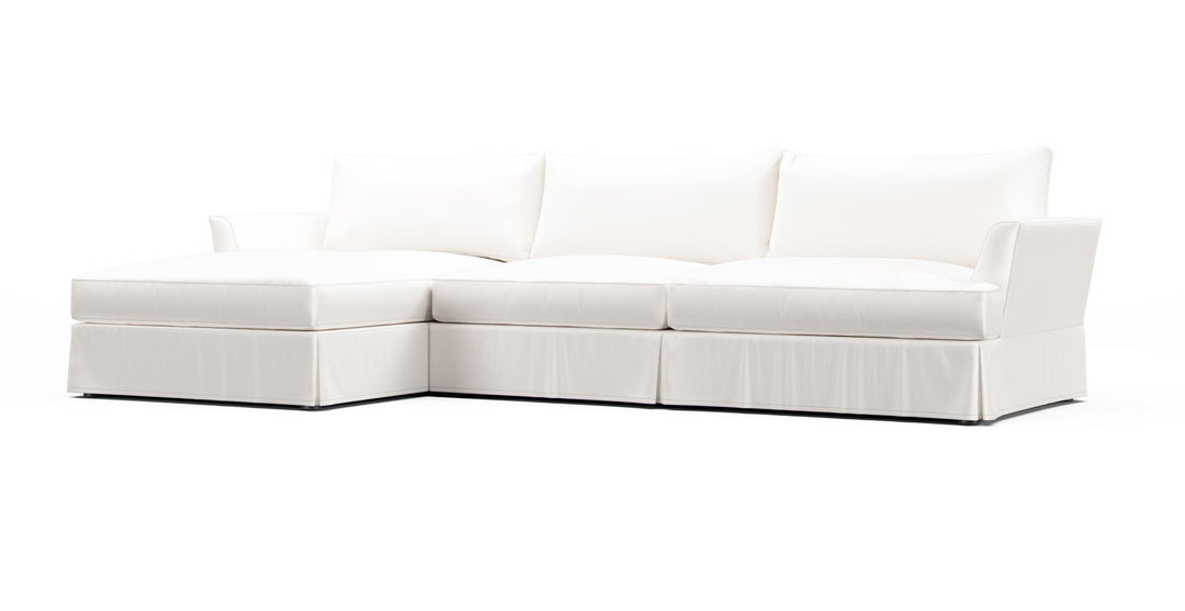 Emory 2 Piece Sectional Slipcover - Care+ Canvas Sage