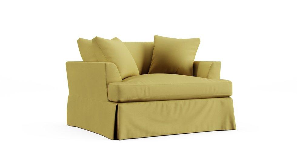 Emory 53" Chair Slipcover - Care+ Tweed Amber