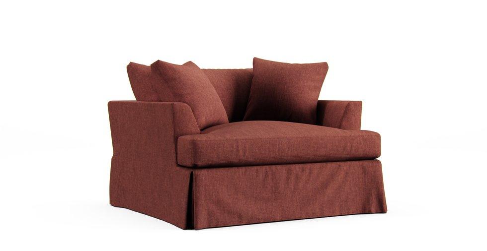 Emory 53" Chair Slipcover - Care+ Tweed Sunset