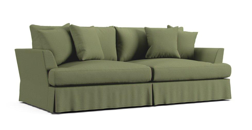 Emory Sofa Slipcover - Care+ Canvas Sage