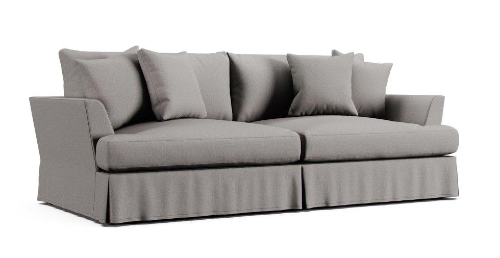 Emory Sofa Slipcover - Care+ Canvas Ash