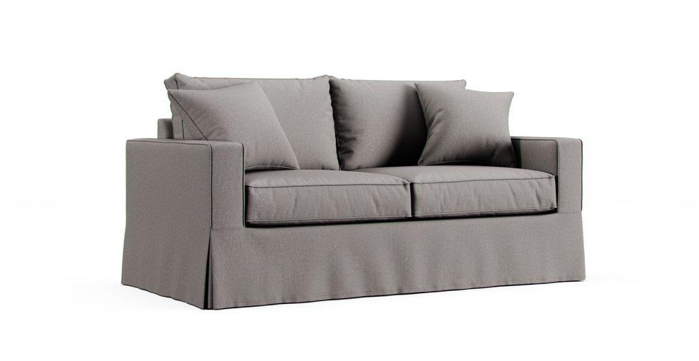 Filmore Air Sleeper Sofa Slipcover - Care+ Canvas Ash