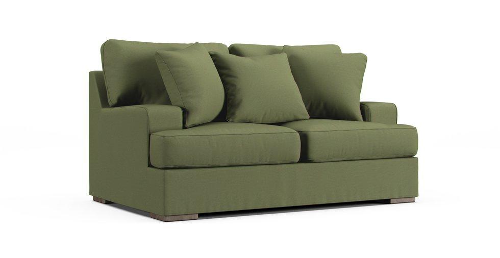Alesandra Loveseat Slipcover - Care+ Canvas Sage