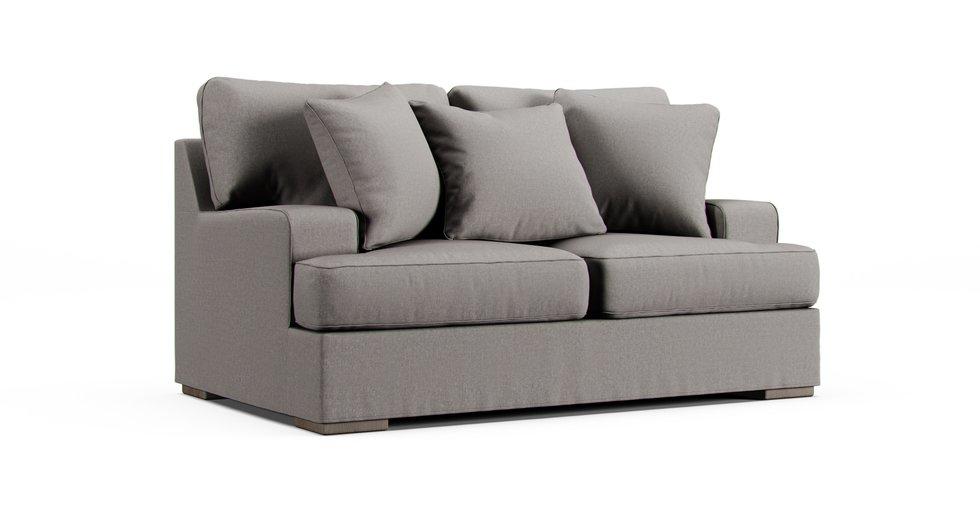Alesandra Loveseat Slipcover - Care+ Canvas Ash