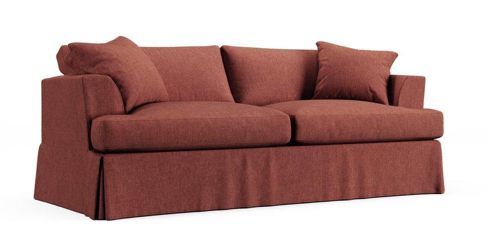 Lucia 93" Sofa Slipcover - Care+ Tweed Sunset