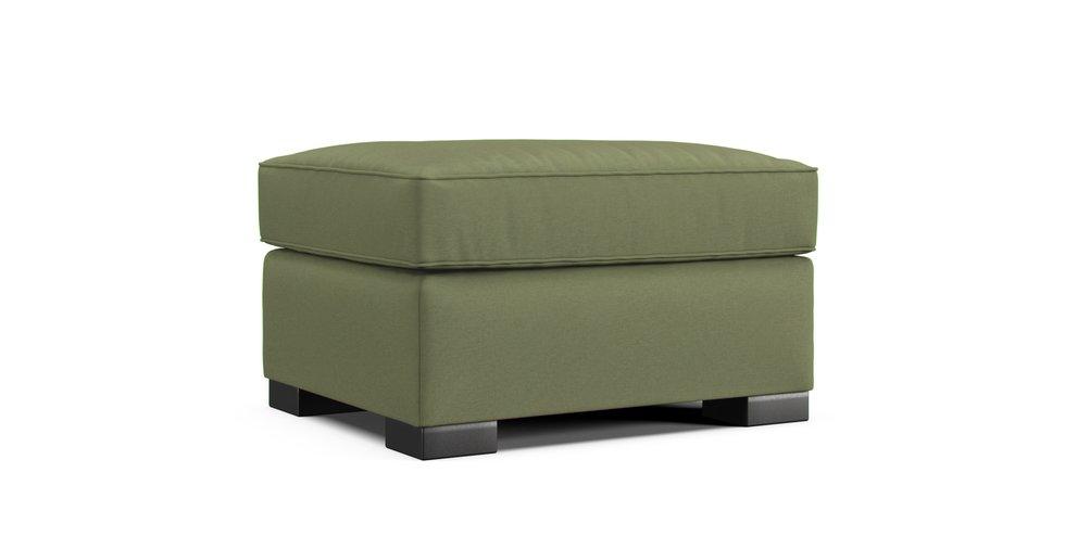Axis II Ottoman Slipcover - Care+ Canvas Sage