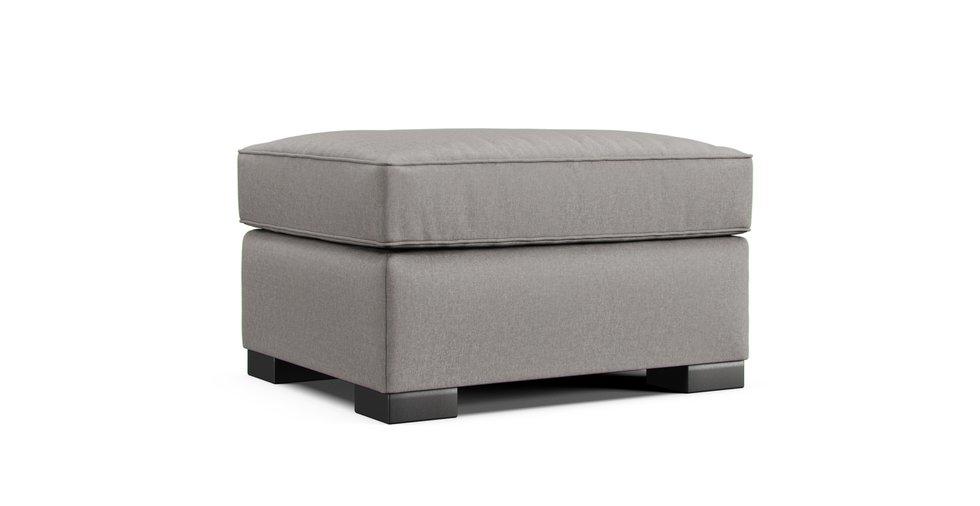Axis II Ottoman Slipcover - Care+ Canvas Ash