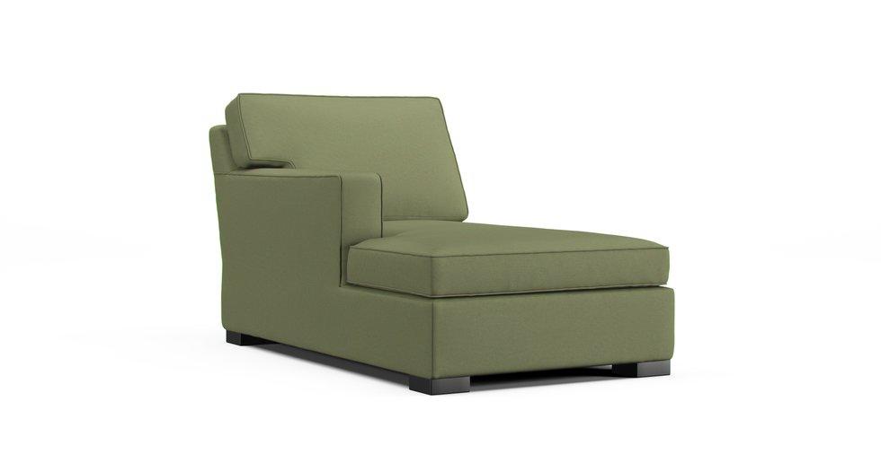 Axis II 1-Arm Chaise Slipcover - Care+ Canvas Sage