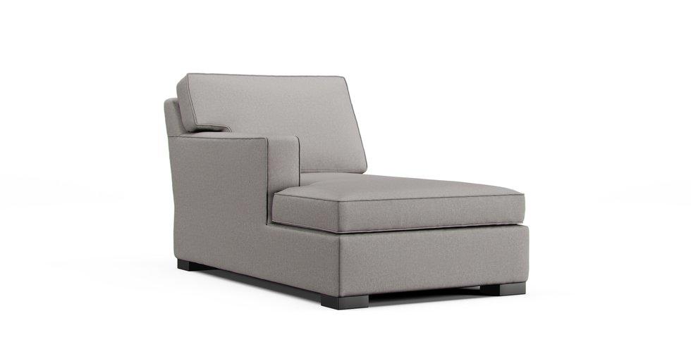 Axis II 1-Arm Chaise Slipcover - Care+ Canvas Ash