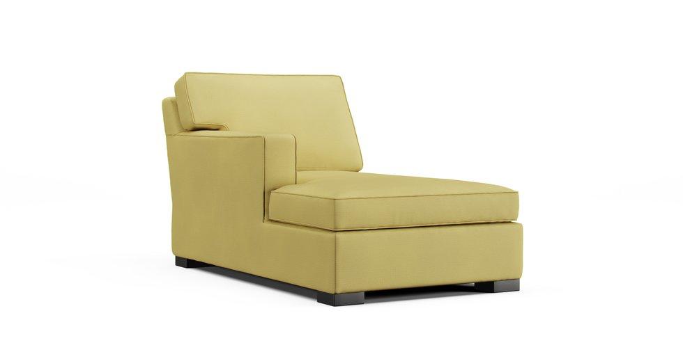 Axis II 1-Arm Chaise Slipcover - Care+ Tweed Amber