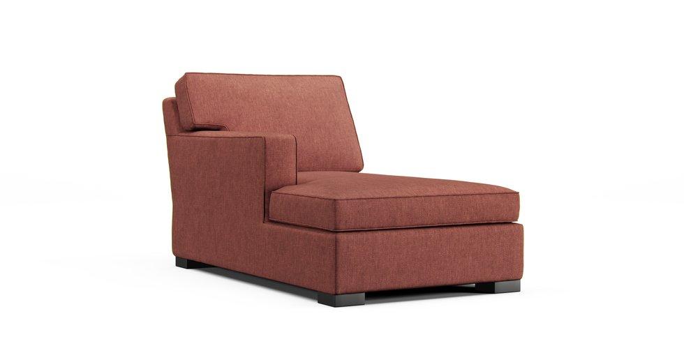 Axis II 1-Arm Chaise Slipcover - Care+ Tweed Sunset