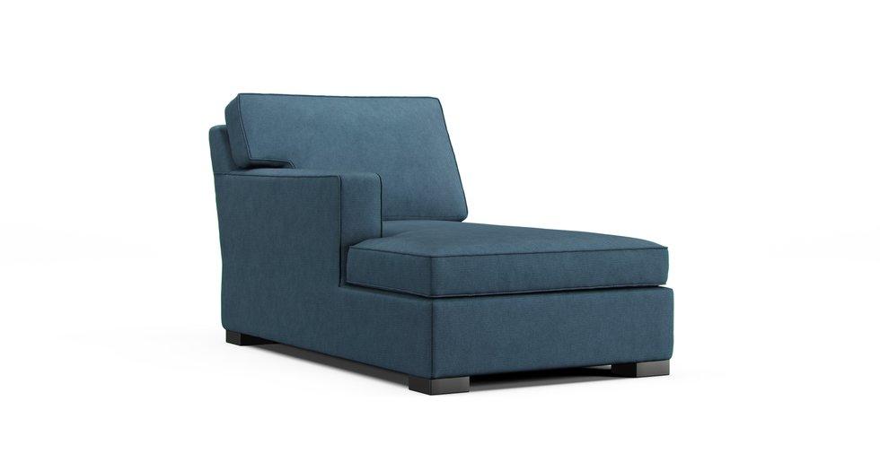 Axis II 1-Arm Chaise Slipcover - Care+ Tweed Teal