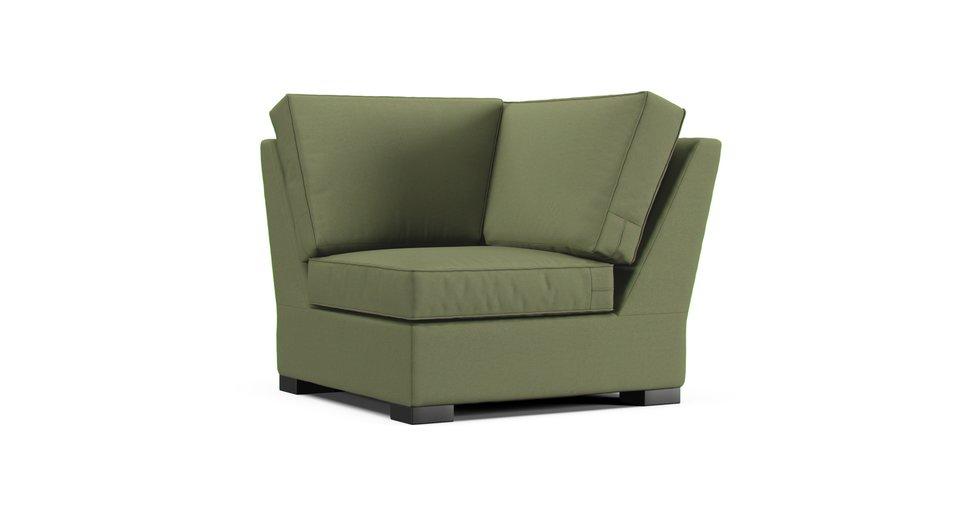 Axis II Corner Seat Slipcover - Care+ Canvas Sage