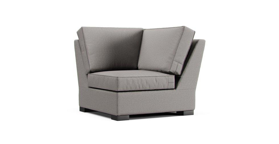 Axis II Corner Seat Slipcover - Care+ Canvas Ash