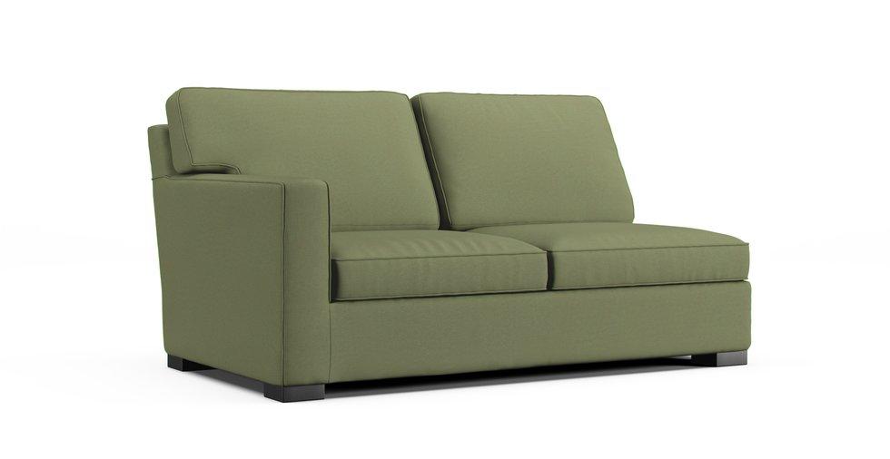 Axis II Left/Right-Arm Loveseat Slipcover - Care+ Canvas Sage