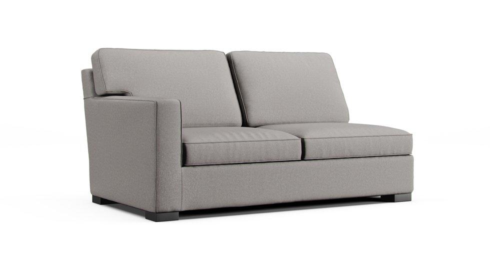 Axis II Left/Right-Arm Loveseat Slipcover - Care+ Canvas Ash
