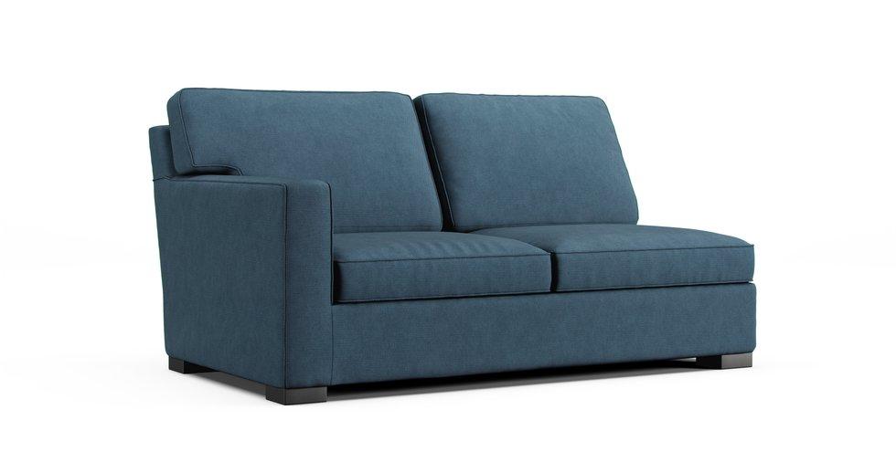 Axis II Left/Right-Arm Loveseat Slipcover - Care+ Tweed Teal