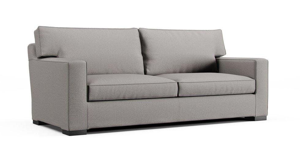 Axis II 2-Seat Queen Sleeper Sofa Slipcover - Care+ Canvas Ash