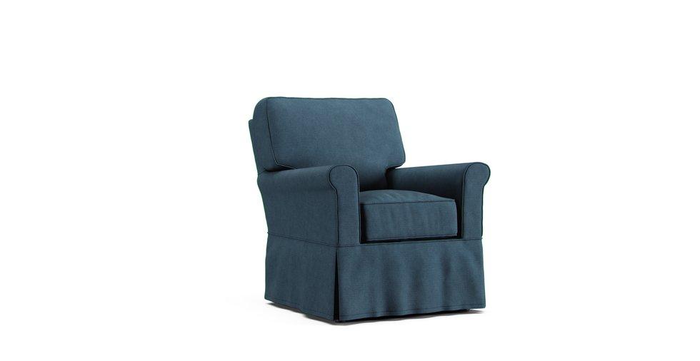 Bayside Accent Chair Slipcover - Care+ Tweed Teal